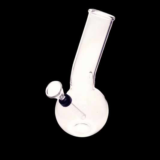 PocketBubble 17.5cm clear mini glass bong with bubble base