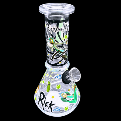 Rick & Morty-Inspired Mini Glass Bong – 15 cm