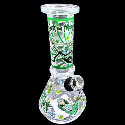 Rick & Morty-Inspired Mini Glass Bong – 15 cm