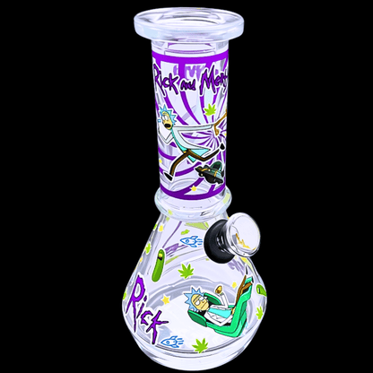 Rick & Morty-Inspired Mini Glass Bong – 15 cm