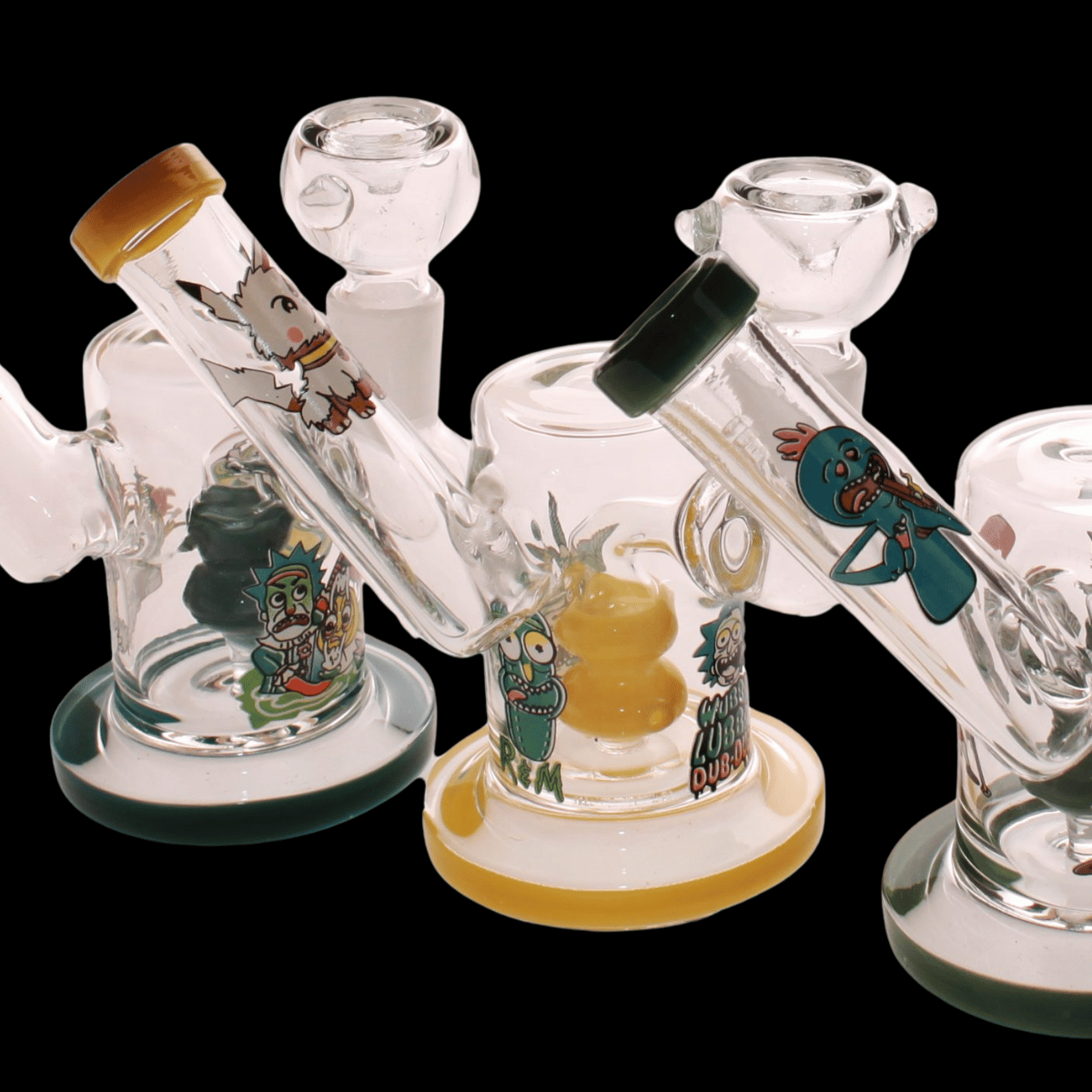 Rick & Morty Micro Cylinder Glass Bong – 11.5cm